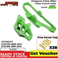JFGแข่งรถจักรยานยนต์Swingarm Chain Slider + Chain Guard GuardสำหรับKawasaki KXF250 KXF450 KXF 250450