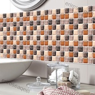 eriroseaqeel 6PCS 3D Mosaic Waterproof Bathroom Kitchen Decoration PVC Tiles Decal Sticker