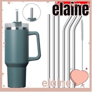 ELAINE2 1Pcs Cup Straw, 6mm 8mm Drinking Stainless Steel Straws, Silver Reusable Straight Bent Replacement Straw for  30oz 40oz Tyeso Cup