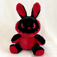 Bandai | 2026 New Gothic Devil Bunny Plush Toy Black Red Split Face Evil Rabbit Stuffed Doll Spooky 