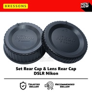 Set Body Cap & Lens Rear Cap Nikon DSLR D3000 D3100 D3200 D3300 D3400 D3500 D5100 D5200 D5300 D5600 