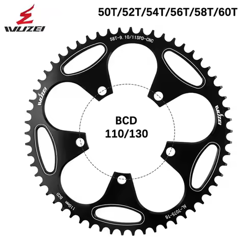 WUZEI Road Bicycle Sprocket 110 130 BCD 50T 52T 54T 56T 58T 60T crank Chainwheel Crankset Tooth plat