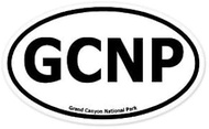 Grand Canyon National Park Oval car bumper sticker 5" x 3"