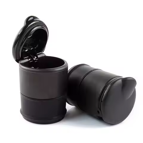 Black Car Ashtray Garbage Coin Storage Cup Container Cigar Ash Tray Car Styling Universal Size Plast