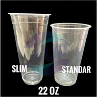 TKKH 50PCS FLAT CUP 16OZ 18OZ 22OZ SLIM CUP 22OZ FLAT TECHNOPLAST ICE CUP GOOD DRINK CUP SCREEN-PRIN
