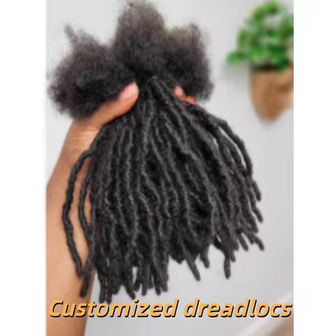 Customized 0.3/0.4cm sisterlocs 24 inches dreadlocs Remy Human Hair a week to produce Closed Ends