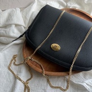 中古包 Vintage Christian Dior 黑色蜂巢紋貝殼鏈條包
