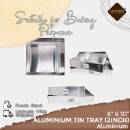 Tray/Cake Tin (Height 2inch) 10"x10"x2" & 8"x8"x2"