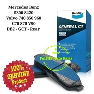 Bendix DB2GCT Rear Brake Pad - Mercedes Benz S300 S420 Volvo 740 850 940 960 C70 S70 V90