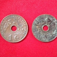 Uang koin Nederlandsch Indie 1 Cent tahun 1936