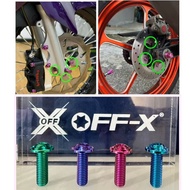 OFF-X Titanium Gr5 STAR Head Disc Brake Screw Motorcycle Skru Screw Disc Skru Disk Universal Gr5 Tit