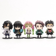 Action Figure Set 5 Anime Obanai Iguro Muichiro Tokito Mitsuri Kanroji Tanjiro Gyomei Himejima Colle