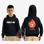 Free Fire Children's Hoodie Jacket Free Fire Aura Fire EsportFF - AWAHAP CLOTHING