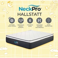 NeckPro Hallstatt Pocket Spring Mattress | 11 Inches (28cm) | Extreme Cool 6X Fabric | Vacuum-Compre