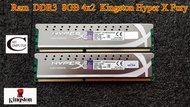 Ram Kingston Hyper DDR3 / 8GB 4x2 Bus1600 Kingston // มีซิ้ง