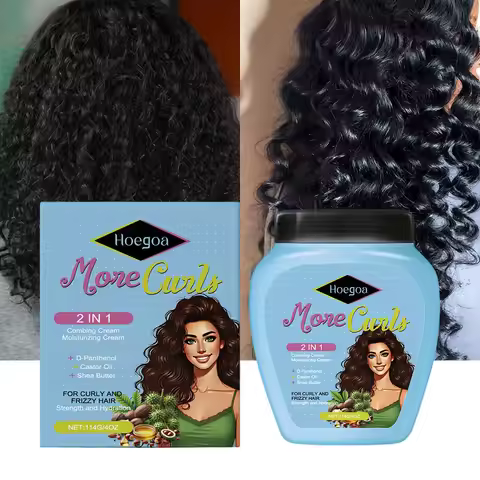 Leave-In Conditioner for Curl and Dry Hair Non-stick Hydrates Moisturize Shiny Nourishing Smoothing 