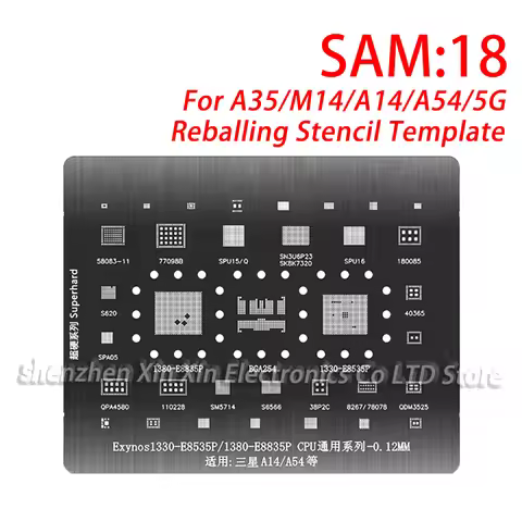 CPU RAM MT6789V Exynos 1330 1380 E8835P E8535P SPU15 Q SPU16 58083-11 77098B BGA Reballing Stencil F
