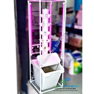 AGS HexaPot F2F Farm2Fork Crown Tower DIY Vertical Tower Aquaponics Hydroponics 4 inch PVC Pipes