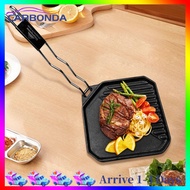 7.9 Inch Cast Iron Square Grill Pan with Handle Griddle Pan Steak Pan for Stove Top Campfire Indoor 