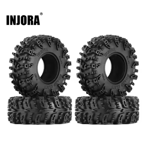 INJORA Swamp Claw 56*23mm 1.0" Mud Terrain Wheel Tires for 1/18 1/24 RC Crawler Car SCX24 AX24 TRX4M