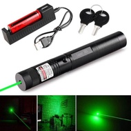 Powerful 303 Green Laser Pointer Beam  5mW Laser Pointer 8 Kilometere  long Range [ Free Charger]