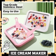 Ice Cream Maker Fried Ice Cream Roll Maker Machine Yogurt Sorbet Pan Ice Cream Tray Roll Up Tray for
