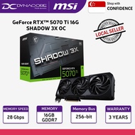 MSI NVIDIA GeForce RTX 5070 Ti 16GB SHADOW 3X OC GDDR7 Graphics Card - RTX5070TI RTX5070 5070TI