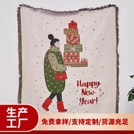Influencer Blanket Jacquard Tapestry Christmas Style Sofa Towel Office Sofa Blanket Sofa Towel Whole