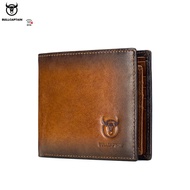 กระเป๋าสตางค์ กระเป๋าตังค์ผู้ชาย หนังแท้ BULLCAPTAIN 05 RFID shielding Men's leather wallet double-f