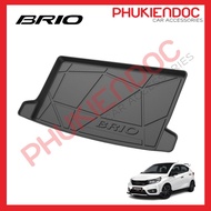 Honda Brio 2019 - 2022 trunk liner (Indonesia) TPO plastic, no folding edges car boot tray