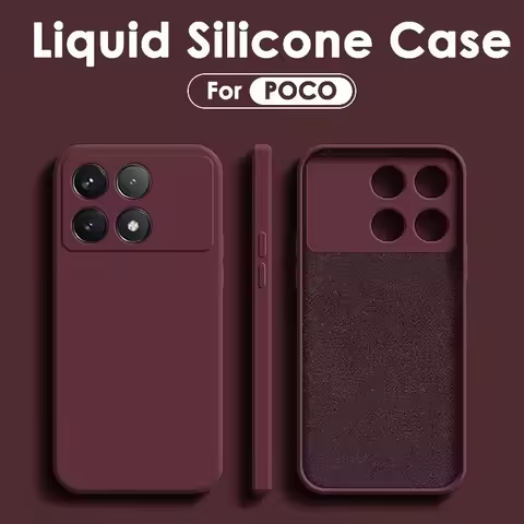 Poco X6 Case Luxury Liquid Silicone Soft Case For Xiaomi Poco X6 Pro Poco X 6 Pro X6Pro Pocox6 Pro 5