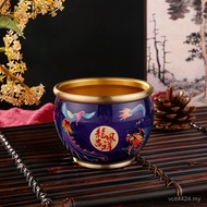 Crafts Metal 9cm Hotel Painted Dragon Phoenix Chengxiang Pure Brass Front Typhoon Water Decoration C