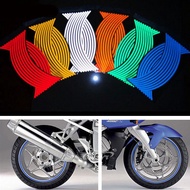 16Pcs Waterproof Motorcycle Wheel Rim Reflective Stickers Yamaha Honda fit to 17/18 inch Wheel Sticker