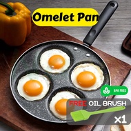 4 Hole Non Stick Frying Pan Aluminium Omelet Pan For Eggs Ham Pancake Maker Fast Breakfast Cooking P