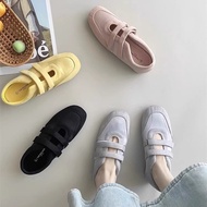 Sporty Mary Jane Sneakers - Velcro Strap Casual Shoes, Suede Flat School Pumps