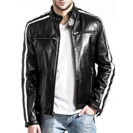 Leon Resident-Evil Kennedy Motorcycle Men's Leather Jacket, Fast Delivery