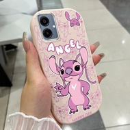 Case For Samsung A05 F05 M05 A05s A06 4G Cute Stitch Phone Shockproof Round And Fat