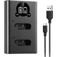 NP-BX1 Battery Charger with LCD Dual Charger Type C Port Compatible with Sony ZV-1,DSC-RX100M II,DSC
