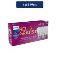Philips LED Bulb MyCare 6 Watt Multipack Buy 3 Get 1 Free