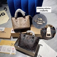 Coach mini tote Bag Outlet Work Beautiful Leather Neat Shape With Box Good Dust