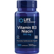 Life Extension, Vitamin B3 Niacin, 500 mg, 100 Capsules $12