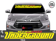 cutting setiker tulisan UNDERGROUND SPEEP stiker kaca mobil depan stiker kaca depan mobil tulisan ka