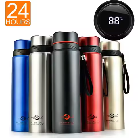 Travel Portable Thermos for Water Bottle Large Capacity Thermos Bottle 1 Litre Insulated Vacuum Flas