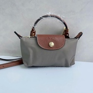 Longchamp 瓏驤 Mini 餃子包 斑鳩灰 小眾單柄