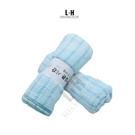 Fleece bath towel, large border, size 50x100cm