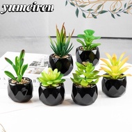 YUMEIREN Succulent, Aloe Adenium Obesum Artificial Plants, Decorate Baolian Flower PVC Plastic Plant