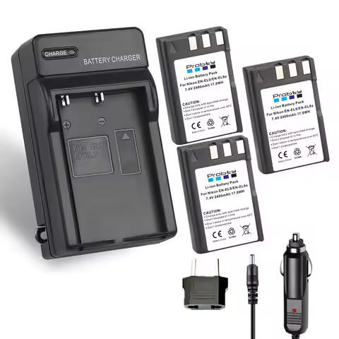 3 Pcs EN-EL9 EN EL9 EN-EL9a Battery+Charger EN EL9a Charger For Nikon D40, D40X, D60, D3000, D5000 C
