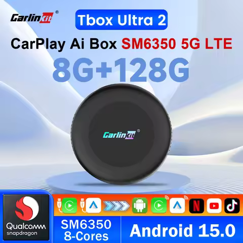 CarlinKit CarPlay Ai Box Android 15 Ultra2 SM6350 8GB+128GB Smart Android TV Box Wireless CarPlay An