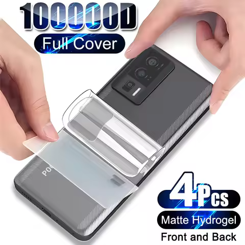4pcs Back Matte Hydrogel Film For Xiaomi Poco X5 X4 F5 Pro F3 F4 X3 X4 GT Screen Protector For Poco 
