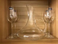 Wine Glasses 紅酒杯 水晶款 4 杯 1壺醒酒器